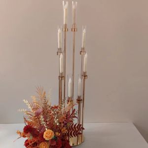 Украшение без свечи) RPund нижняя акриловая цветочная стойка Столба Crystal Vases Свадебный стол.