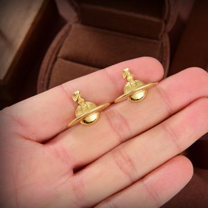 Designer Brand Stud Earrings Fashion Women Luxury Jewelet Planet Earing Metal Pearl Saturn Gold Earring Cjeweler Woman Orecchini IU54