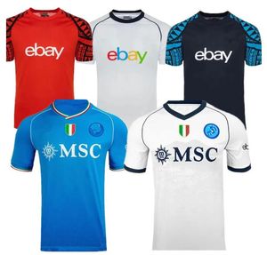 2023 2024 Napoli Soccer Jersey 23 24 Nápoles Campioni d'Italia Camiseta Maglietta INSIGNE Man OSIMHEN Face Game Maradona Camisas de futebol comemorativas uniforme