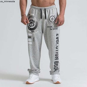 Erkekler Pantolon Sonbahar Yeni Gri Gri Çalışma Jogging Sıradan Pantolon Erkek Pamuk Yumuşak Vücut İnşa Sporları Harlem Pantolon Spor Salonu Fitness Gevşek Eğitim Pantolon J230419