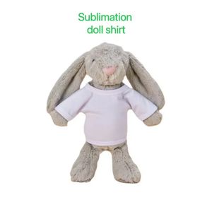 Camicia in poliestere bianca a sublimazione per giocattoli di peluche Logo personalizzato Stampa a sublimazione Panno fotografico per Teddy Bear Eater Bunny 1114
