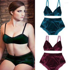 Yoga Outfit Women Deep V Vintage Push Up Bra Underwear Sets Suede Swimwear Suits