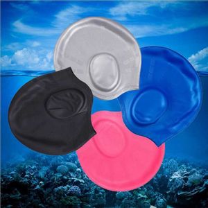 Swimming caps New flexible plastic gel men and women suitable for long hair waterproof swimming pool ear shower cap P230531