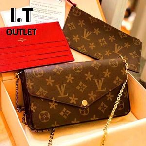 Luxurys tasarımcı çantası kadın çantası favori çoklu aksesuarlar 3 adet/takım kadın Crossbody Çanta Çiçekler omuz bayan Kutulu Deri 61276 Messenger çanta Çantalar