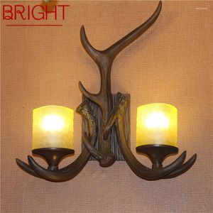 Lampade da parete LUMINOSO Modern Antlers Sconce Lighting Lampada da comodino creativa per interni Lampada a LED per soggiorno in casa Camera da letto Portico Decor