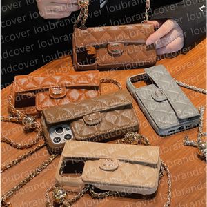 Luxury plånbok telefonfodral designer iPhone fodral för iPhone 15 pro max fodral Apple iPhone 14 pro max 13 fodral läder crossbody korthållare c mode mobiltelefonfodral täckning