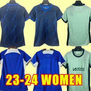 Kadınlar CFC Sterling 2023 2024 Futbol Formaları Cucurella 23 24 Mount Futbol Gömleği Kante Pulisic Havertz Koulibaly Üniforma Kadın Evde Üçüncü Kız