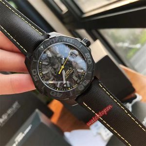 Montre de lüks dalış saat sermayesi 41 mm İsviçre ETA SW200 Mekanik Hareket Safir Cam Ayna Karbon Fiber Yüzey Siyah PVD Titanyum Kılıf Erkekler Saat