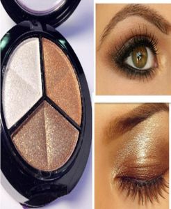 Kosmetischer 3-Farben-Mädchen-Make-up-neutraler Lidschatten mit Spiegelpinsel1739948