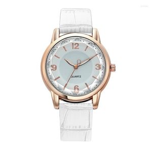 Wristwatches Simple Quartz Women's Watch Leather Strap Creative Student Clock
