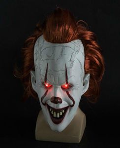 Movie S It 2 ​​Cosplay Pennywise Clown Joker Mask Tim Curry Mask Cosplay Halloween Party Props Maska Maski Maski Whole F9678502