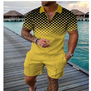 Herren Trainingsanzüge Sommermarke Sportbekleidung einfarbige Herren Shorts Poloshirt täglich lässige Strandkleidung Mode schlank Eurocode 230418