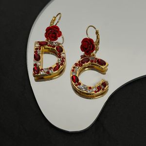 2023 Luxury fashion chandeliers earrings designer letter earrings studded with diamonds to send girlfriend no box