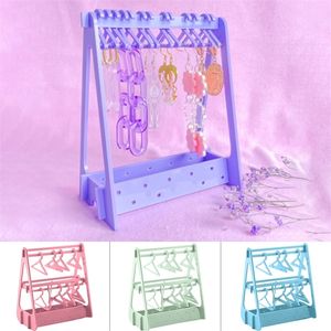 Objetos decorativos Brincho criativo Display Stand Hanger Rack Rack Style Jewelry Storage Show Case Hook Presente para Girls Mulheres Decoração de Desktop 230418