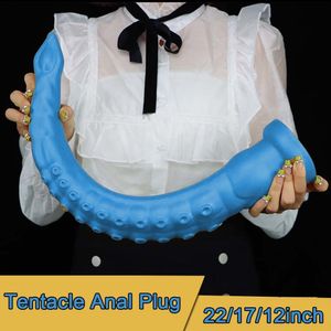 Giocattoli anali 56 cm Lungo Spina Tentacolo Enorme Culo Liquido Silicone Morbido Dildo Con Ventosa Donna Uomo Grande Sesso Adulto 230419