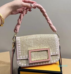 Bag Straw Bag Designer Mini Chain Bag Weave Beach bag Handbag Crossbody Bags Luxury Women Flap Purse Lafite Grass Crochet Knit Classic Letter Clutch Bags