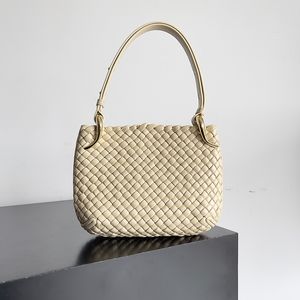 Designer-Umhängetasche, 27 cm, luxuriöse Mini-Einkaufstasche, 10A, hochwertige Hobo-Tasche, Intreccio-Lammfell-Unterarmtasche, kleine Einkaufstasche, kleiner Clicker 730968 mit Box B76V