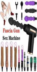 Zabawki seksu masażer maszyny orgazm wibrator Dildo zabawki Fashial Pistolet mięśnia rozluźnij akcesoria ciała Kobiety masturbacja Dev4471751
