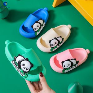 Sandals Summer Children Slippers Cartoon Panda Kids Baby Home Soft Waterproof Bathroom Non slip Boys Girls Shoe Miaoyoutong 230418