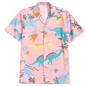 メンズTシャツカラーボタンメンズ大きな長袖メンズシャツ夏のプリント短いルーズカジュアルハンギング