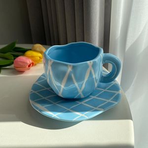 Cups Saucers Cute Original Breakfast Ceramic Creative Coffee Espresso Services Porcelain Afternoon Tea Kaffeetasse Cup Set