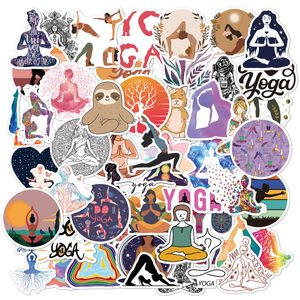 50st Prossale Yoga Stickers Waterproof Sticker för bagage bärbar dator gitarr skateboard anteckningsbok vatten flaskan telefon fodral bil dekaler barn leksaker