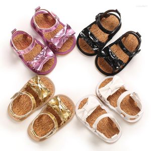 Athletic Shoes Baby Girls Bowknot Sandals Soft Sole Non-Slip Infant Open Toe Beach First Walkers