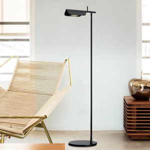 Golvlampor Nordic Modern Simple Lamp Led Black Stand Light Minimalist Art Table For Living Room Bedroom Decor Corner