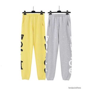 Projektanci Casual Spant Streetwear Busterze Spodnie spodnie dresowe prawidłowa wersja młoda bandyta z tym samym sp5der 5555555 Pink Bluet Fig Letter Pants jesień