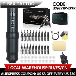 Tattoo Machine Ambition Black Wireless Tattoo Machine Pen Kit 1950mah Batterispack Portable Professional Tattoo Equipment 231118