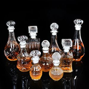 Frascos de quadril 250ml cristal vidro vinho garrafa vazia decanter selado uísque casa bar vodka jarro jarro auto-recipiente de cerveja 231118