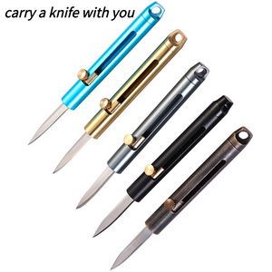 Nieuw EDC Mini Knife draagbare onzichtbaar messleutelhanger geschenk zelfverdediging mes kleine sleutel mes sloop express mes cadeau