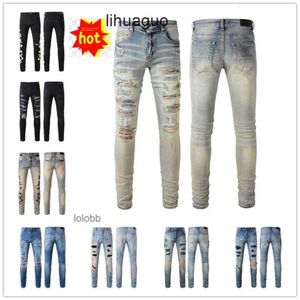 Jean AM Denim Ami Pants Amirlies Holes Amiiri CoolGuy Imiri Clothing2023 Jeans New Pounsers Armirly Biker Mens Man Luxury Designer HLH3