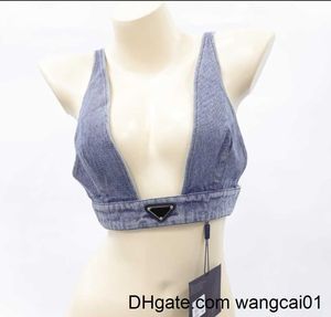 wangcai01 Tanks suspender vest designer motorcyc bra multifunctional back elastic band adjustab sexy underwear summer fashion matching denim nylon top size s-L