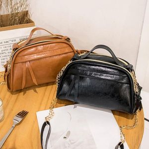 Umhängetaschen Marke Vintage England Stil Damen Messenger Small PU Leder Handtaschenabdeckung Satchel Post Man Forest Retro Bag
