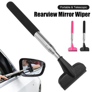 Cleaning Brushes Portable Rainy Glass Window Cleaning Tool Wiper Extendable Handle Car Side Mirror Squeegee Telescopic Rearview Mirror Squeegee