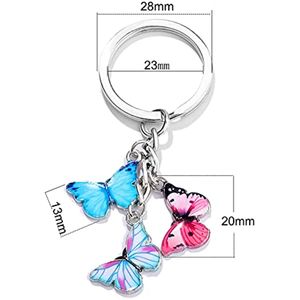 Nuovo pendente per cellulare GloryMM Portachiavi con pendente a farfalla multicolore Portachiavi a farfalla Farfalla colorata Fascino carino per borsa da donna