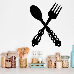 Dekorativa figurer Black Fork Spoon Wall Decor Delicate and Su tble Big Sign Easy To Instally Decors for Home Farmhouse