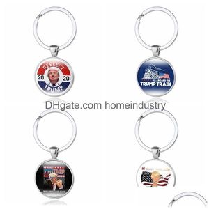 Party Favor Reelect Donald Trump Keyring Time Time Keys Kluczowanie Kluczów US Flag Flag Pendant Key Klucz Burza Biżuteria Moda 1 6xMA UU Drop de Dhbav