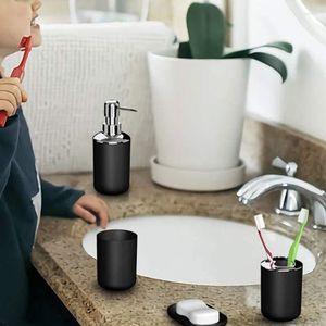 Set di accessori da bagno ECHOME 6 pezzi Tazza per collutorio Set da bagno Articoli da toeletta per spazzolatura in plastica Forniture El Kit per riporre i rifiuti Toilette pulita