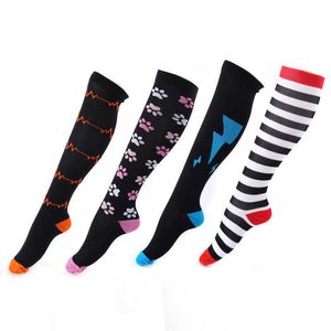 5 PC SOCKS Çorap Erkekler Spor Kadın Çorap Çorapları Sıkıştırma Arzı Koşu Binicilik Diz basketbol bisikleti hokey futbolu Z0419