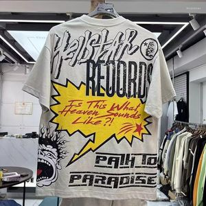 シャツヘルスターTシャツ太い綿クルーネックメンズカジュアルスポーツ半袖トップヒップホップ半袖ルーズサイズアメリカ