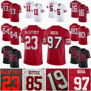 Christian McCaffrey Nick Bosa George Kittle Football Jerseys 19 Deebo Samuel Brock Purdy Fred Warner Jerry Rice Joe Montana Trey Lance