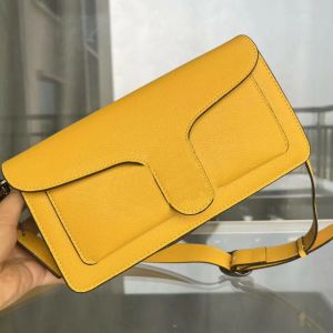 Designerska kwiatowa różowa pręgowana torba na ramię 26 polerowanych kamyków ze skóry cielęcej torby crossbody mosiądz retro w kształcie litery C zapinana na zatrzask torebka ze sprzętem 2 paski modna torebka