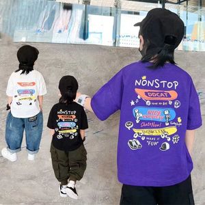 T-shirts Tij Jongen Kinderen Top Kawaii Afdrukken Nieuwe Producten Harajuku Mode Outdoor T-shirts Kinderen Drie Kleuren Om Uit Te Kiezen P230419