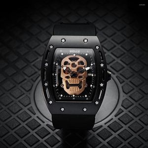 Wristwatches BAOGELA Arrival Style Pirate Skull Quartz Men Watches Military Silicone Brand Mens Sports Watch Waterproof Relogio Masculino