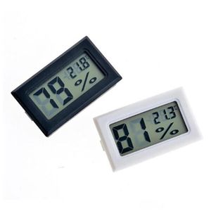 Household Thermometers Mini Digital Lcd Environment Thermometer Black/White Fy11 Hygrometer Humidity Temperature Meter In Ro Dhgarden Dhzfa