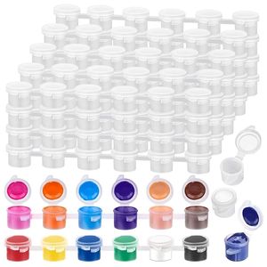 Other Pens 240Pieces Empty Paint Pot 40 Strips Acrylic Mini Container Storage with Lids for Arts and Crafts l 230418