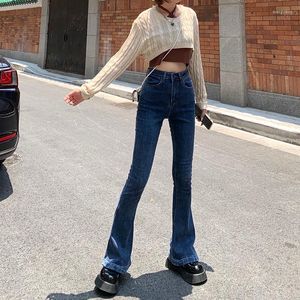 Women's Jeans Flare Pants Stretch Slim Women Autumn And Winter High Waisted Show Thin Short Vintage Trousers