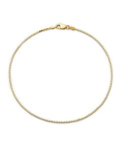 14K Solid Gold Italian Chain Figaro, Rope, Mariner, Box, Cuban 14 Karat Anklet for Women & Girls Comes With Gift Box - Made in Italy